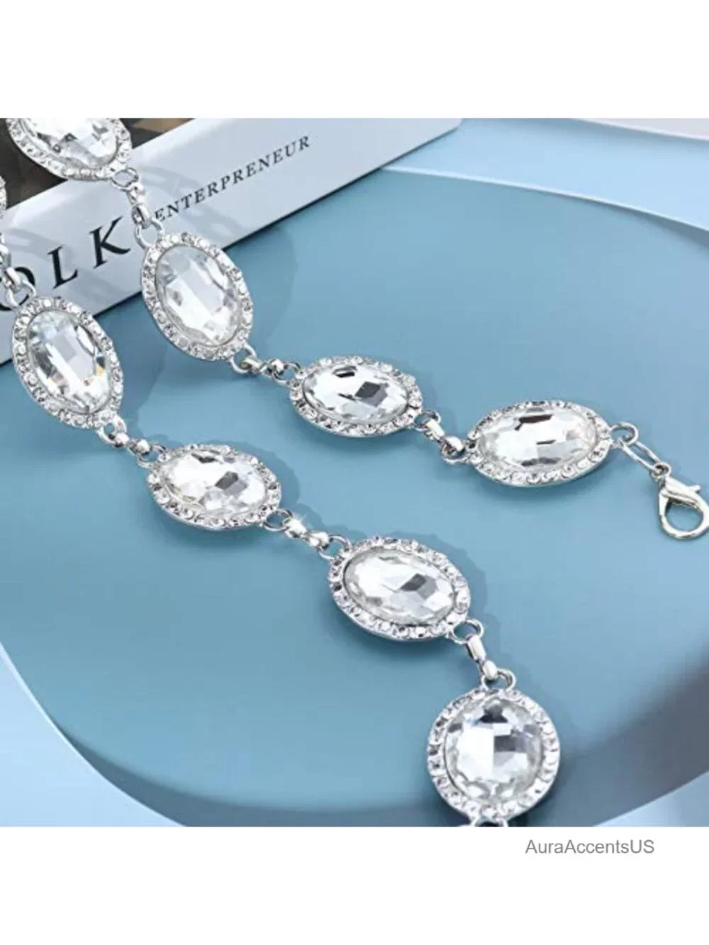 Metal Waist Chain with Rhinestone Body Chain for Dress